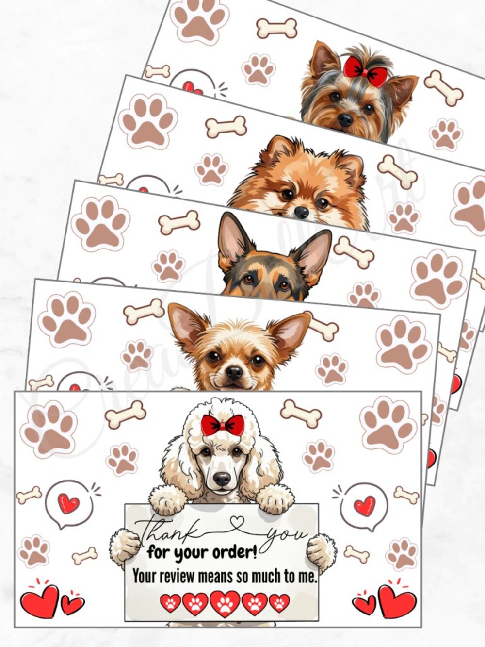 60 Thank you cards Dogs Cars Puppy Cards Review Cards